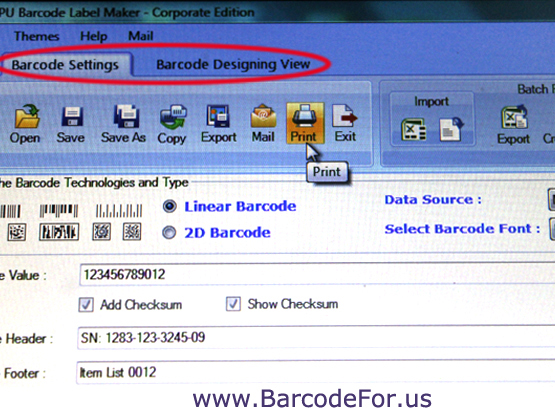 Barcode designer Software